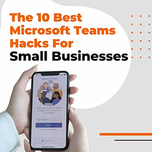 Cellphone with Microsoft teams app open managed it services knoxville