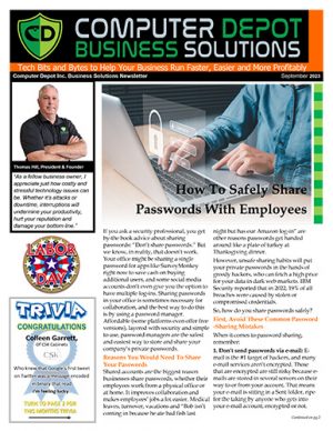 picture of september 2023 computer depot business solutions newsletter