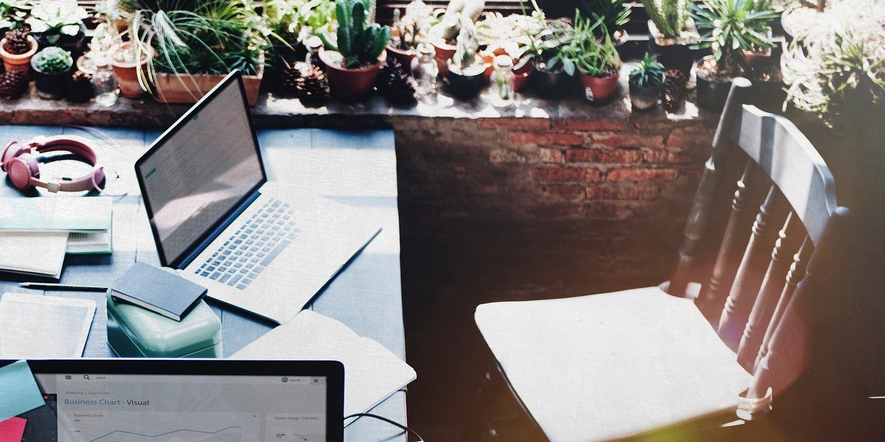 Laptop and plants on desk for September 2026 webinar