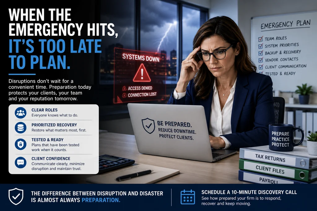 When a Cybersecurity Emergency Hits Your Accounting Firm, It's Too Late to Make a Plan
