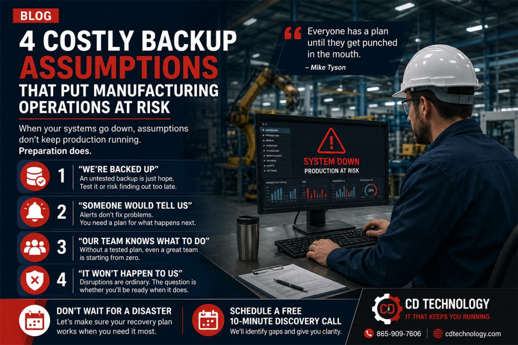 4 Costly Backup Assumptions That Put Manufacturing Operations at Risk