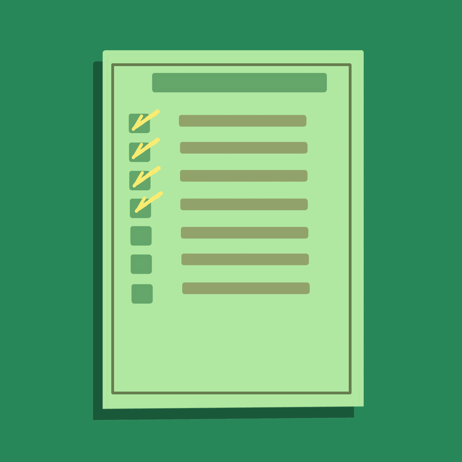 Illustration of a checklist with completed items for nonprofit IT planning